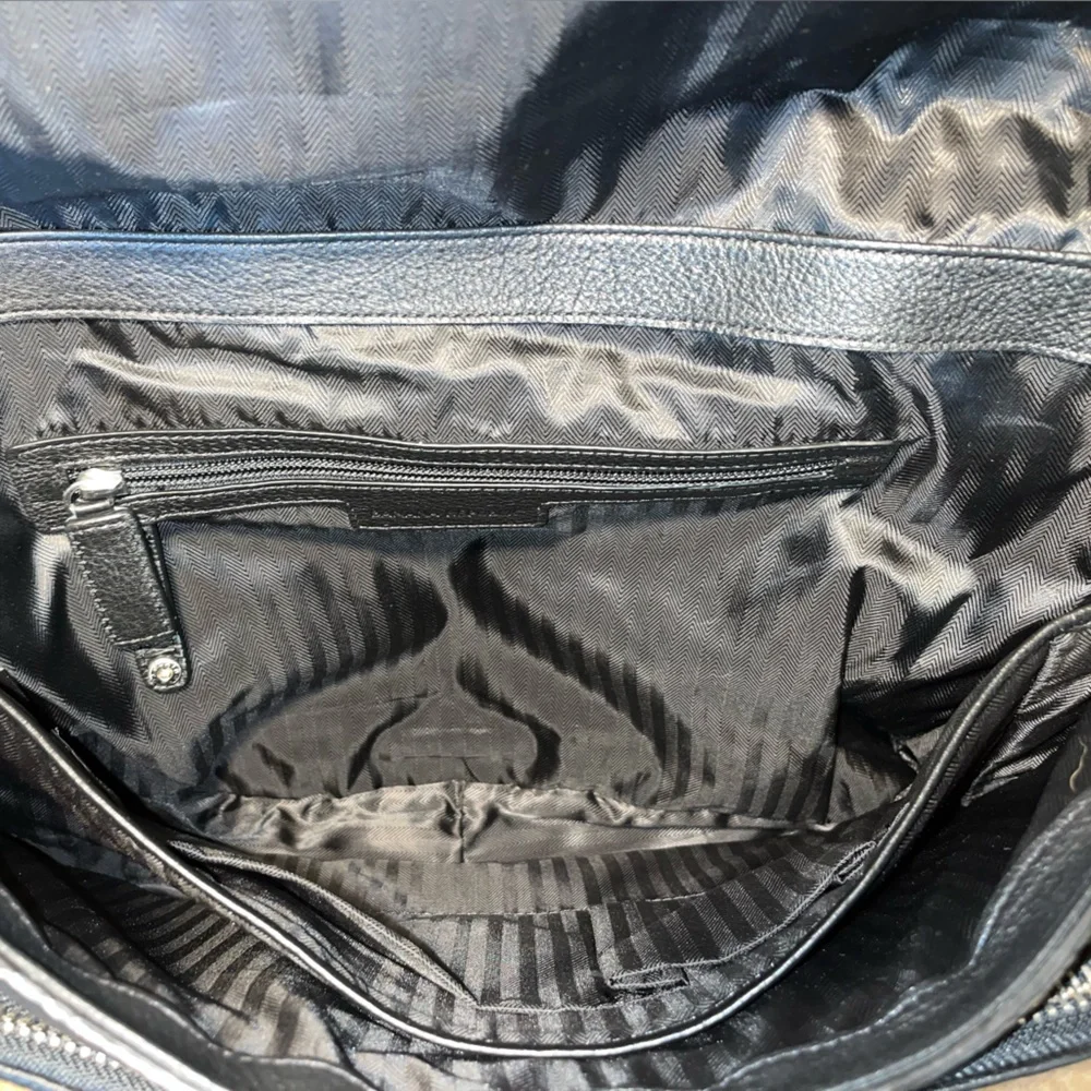 Banana Republic Black Leather Laptop bag